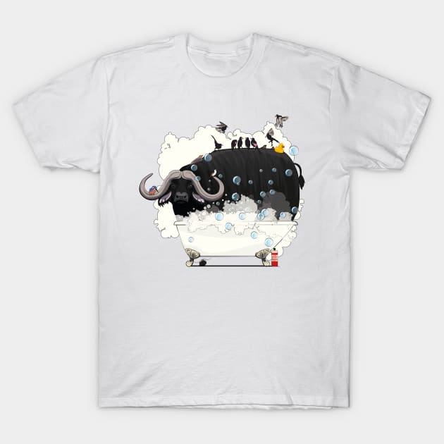 Buffalo in the Bath T-Shirt by InTheWashroom